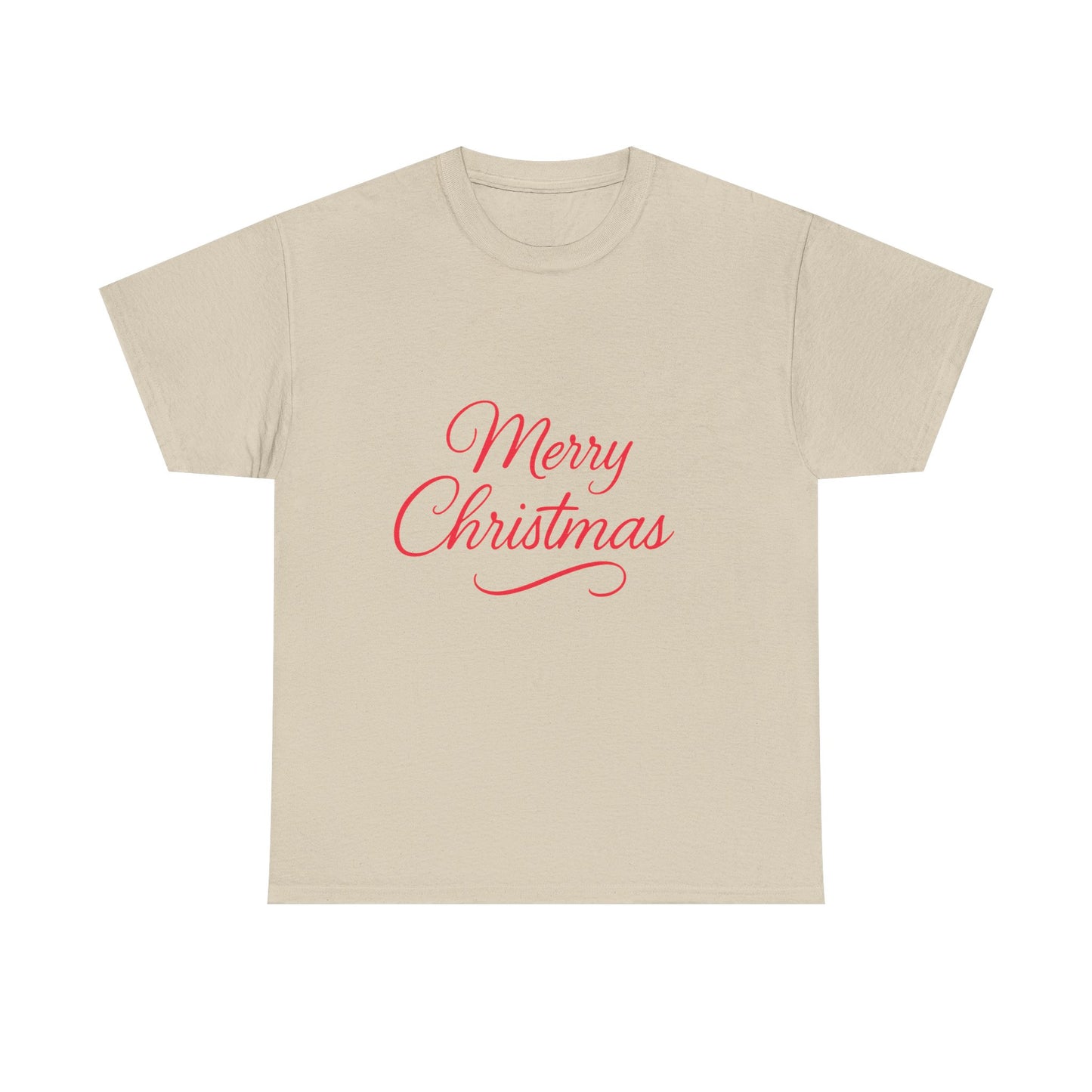 Merry Christmas Unisex Heavy Cotton Tee, Holiday Shirt, Christmas Gift, Festive Apparel, Seasonal Wear, Family Gathering Outfit