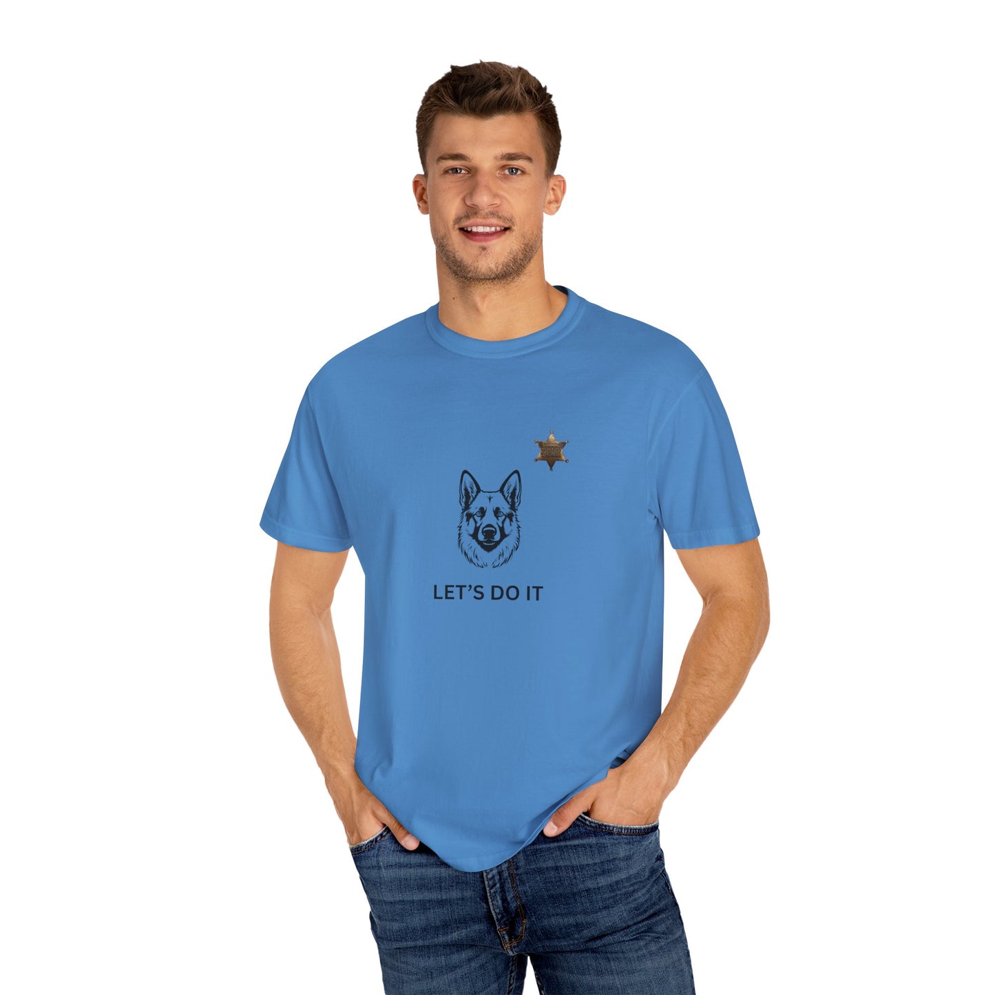 Police Dog Garment-Dyed T-Shirt - Lets Do It
