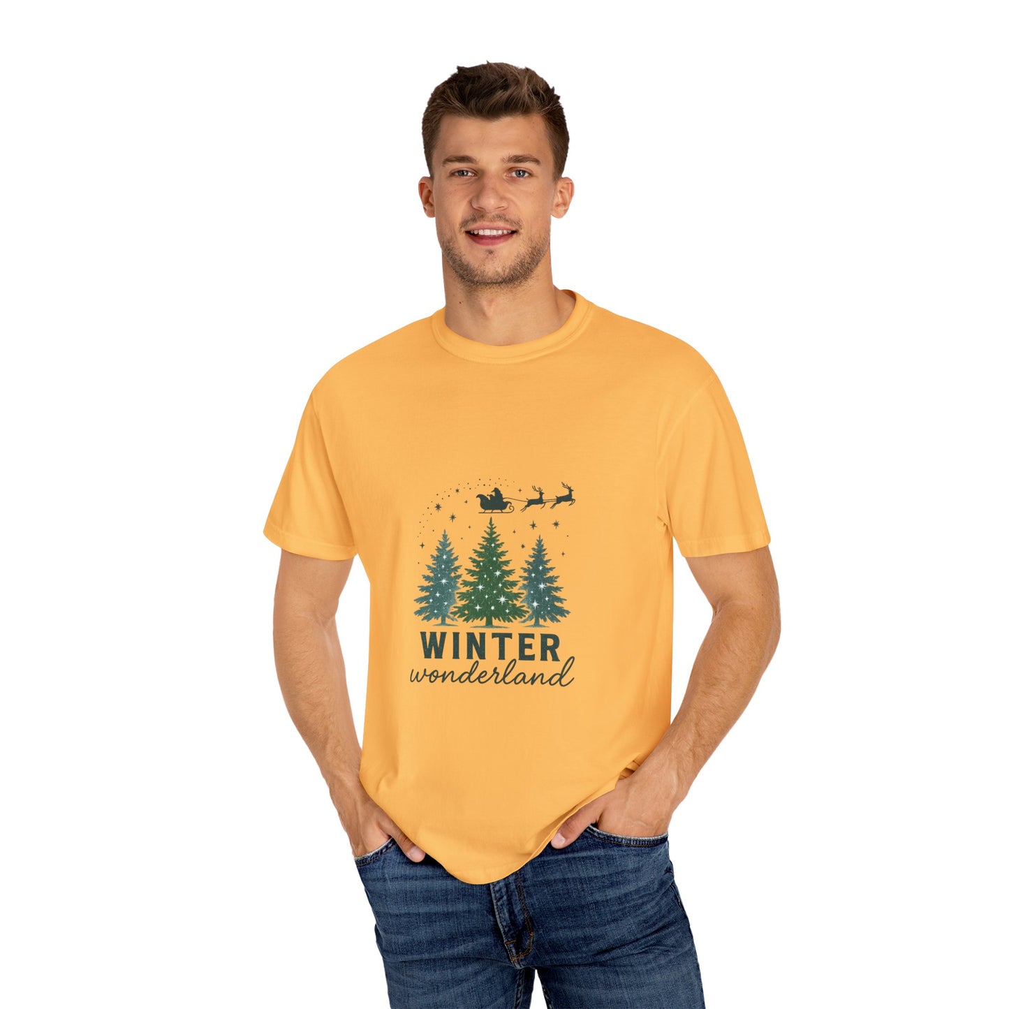 Winter Wonderland Unisex T-Shirt, Cozy Christmas Tee, Holiday Gift, Casual Wear, Nature Lover's Apparel, Festive Style