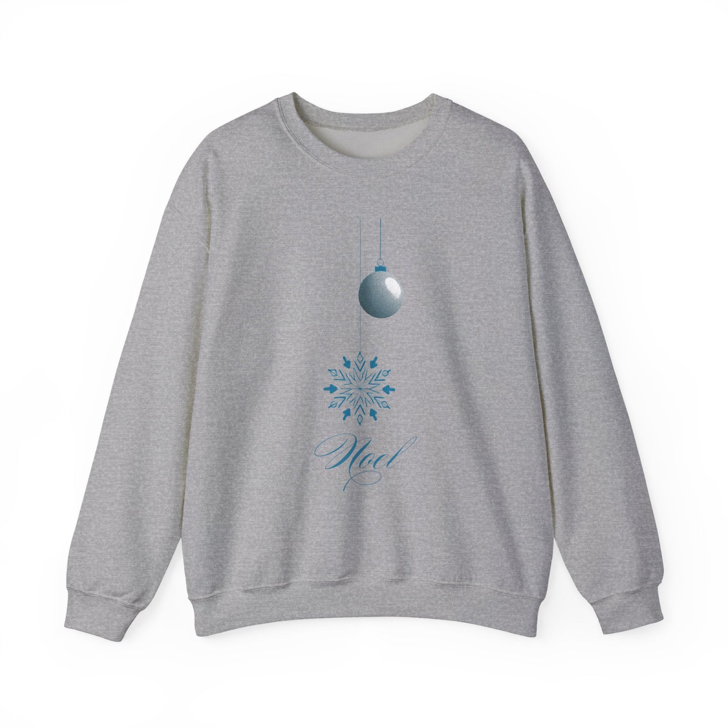Christmas Winter Holidays Crewneck Sweatshirt with Snowflake and Ornament Design