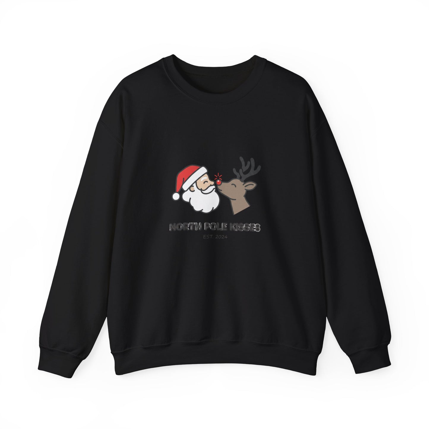 North Pole Kisses Christmas Sweatshirt, Holiday Gift, Unisex Crewneck, Cozy Winter Wear, Festive Apparel, Perfect for Christmas