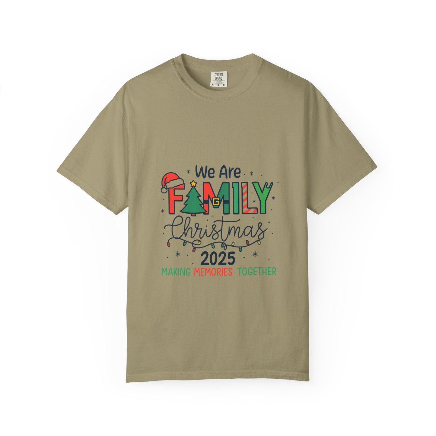 Family Christmas theme Unisex Garment-Dyed T-shirt