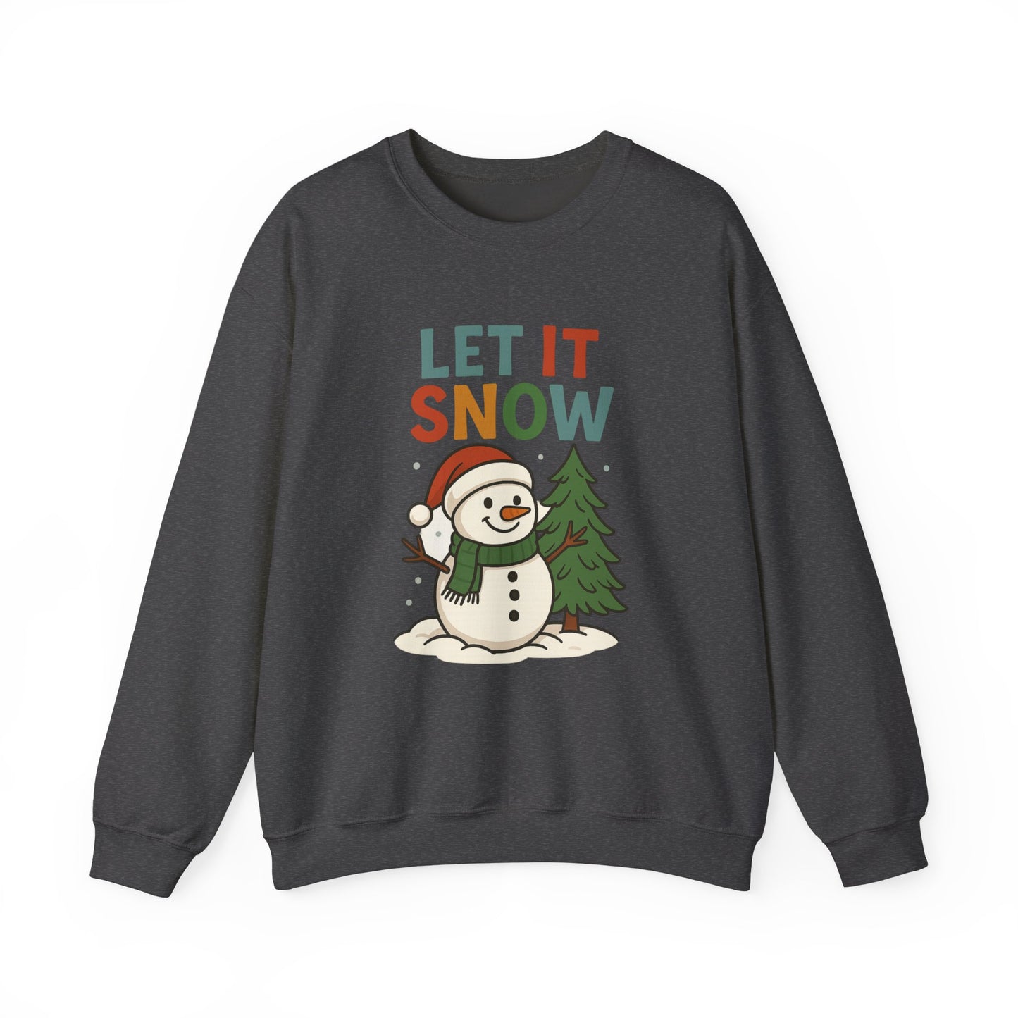 Winter Holiday Unisex Sweatshirt: Let It Snow, Cozy Gift, Christmas Apparel, Winter Fashion, Winter Celebration