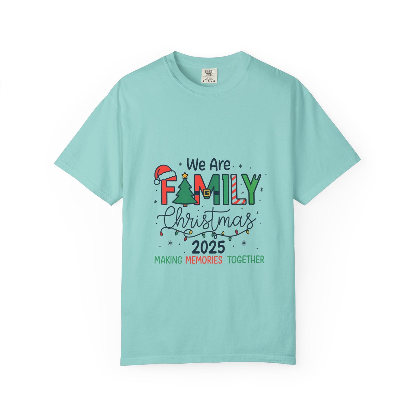 Family Christmas theme Unisex Garment-Dyed T-shirt