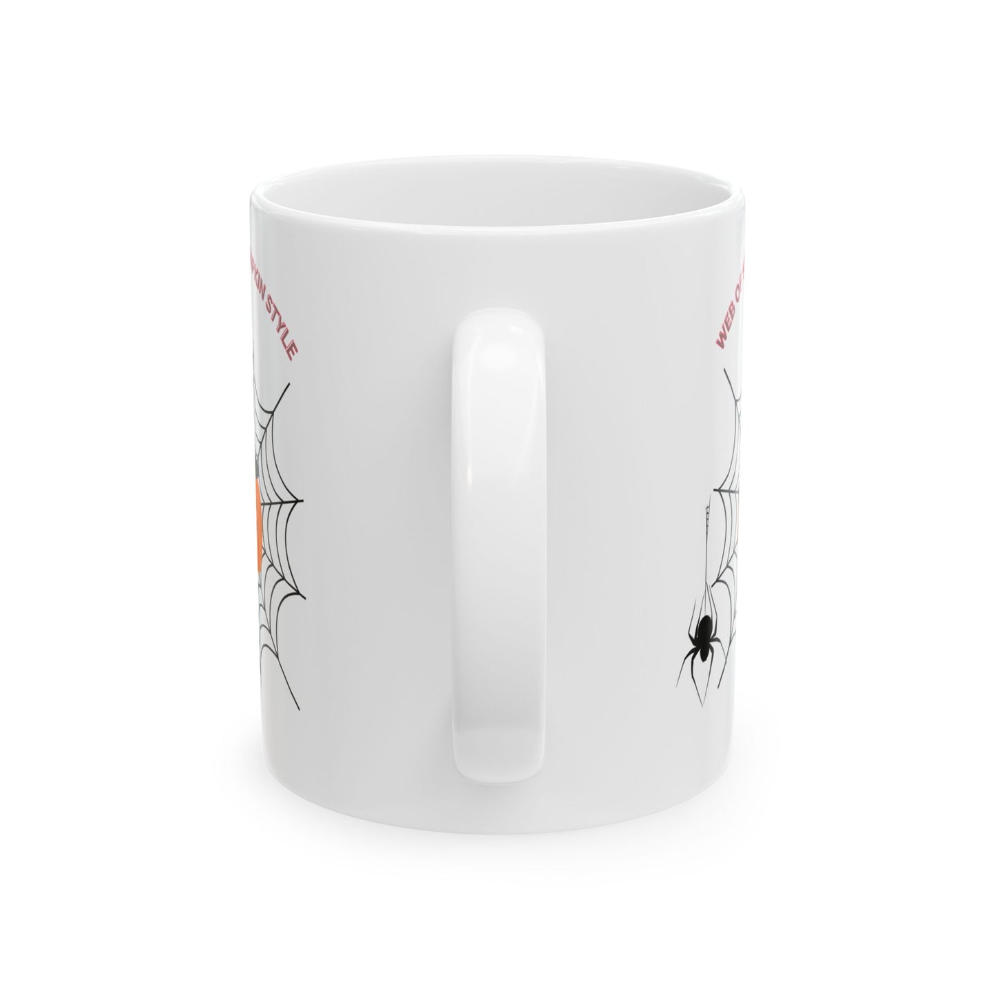 Halloween Mug with Web of Smiles Pumpkin Style