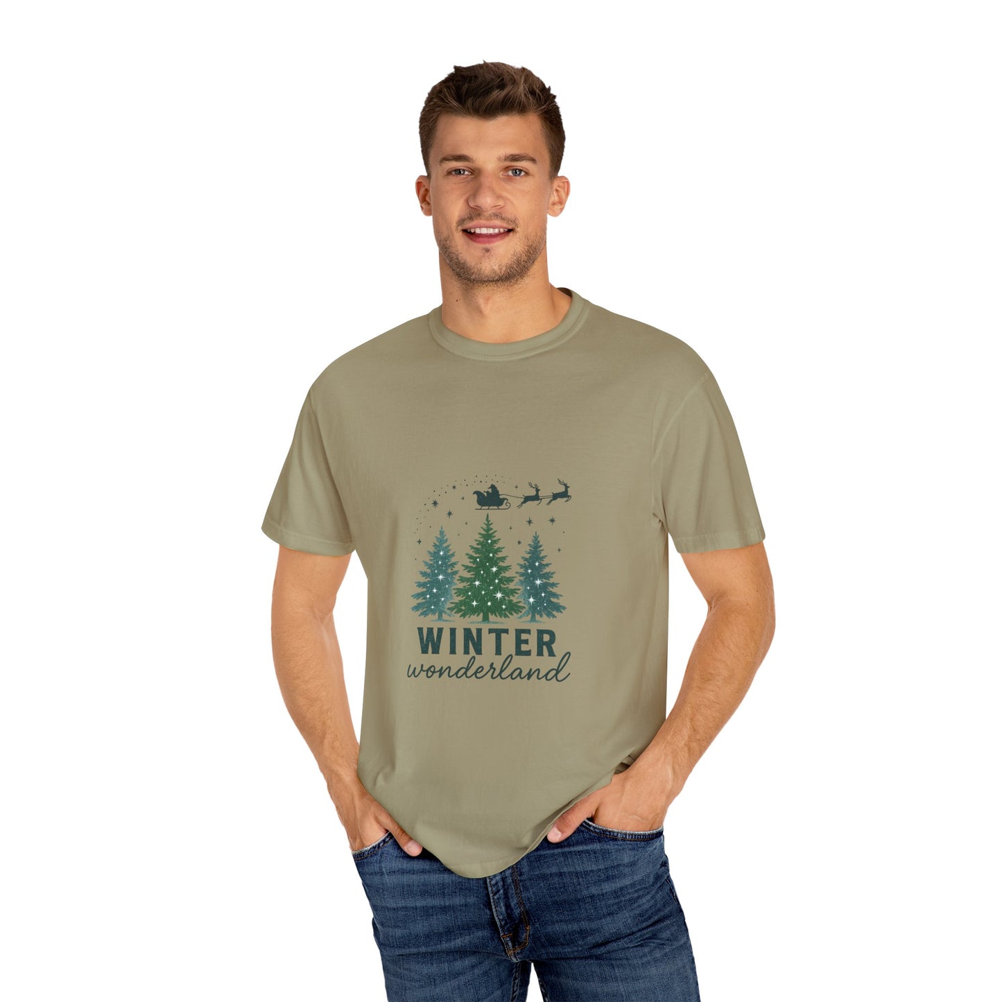 Winter Wonderland Unisex T-Shirt, Cozy Christmas Tee, Holiday Gift, Casual Wear, Nature Lover's Apparel, Festive Style