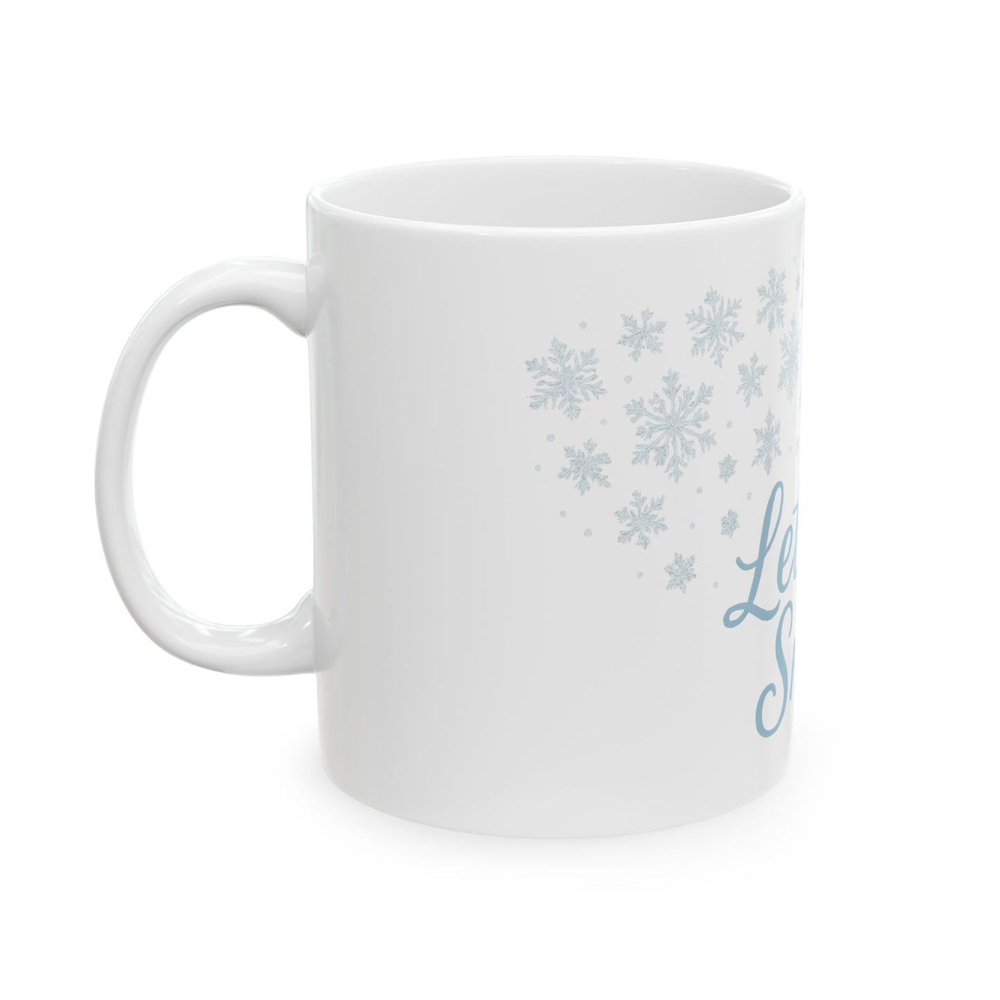 Winter Wonderland Ceramic Mug – Perfect for Cozy Holidays, Let It Snow Design, Gift for Coffee Lovers, Hot Chocolate Mug, Winter Decor