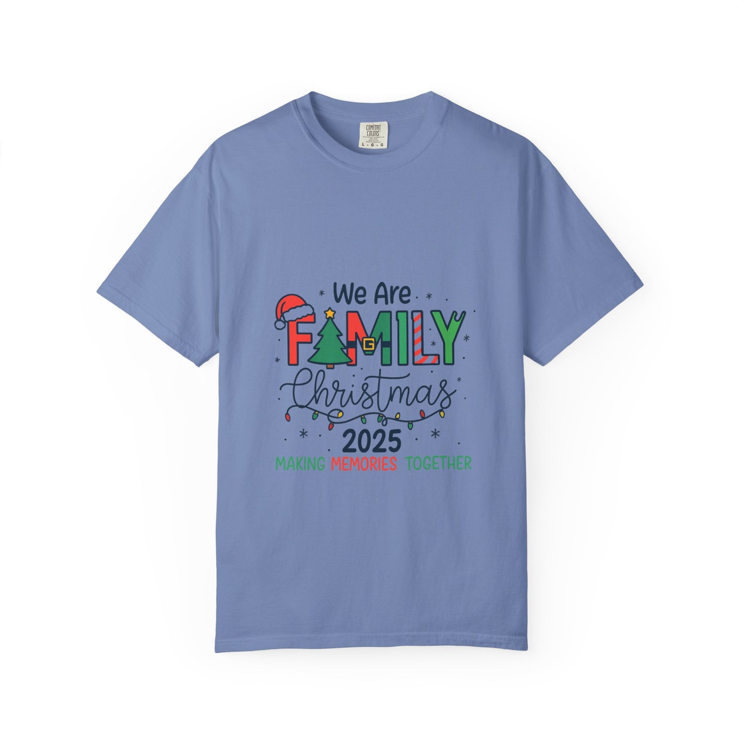 Family Christmas theme Unisex Garment-Dyed T-shirt