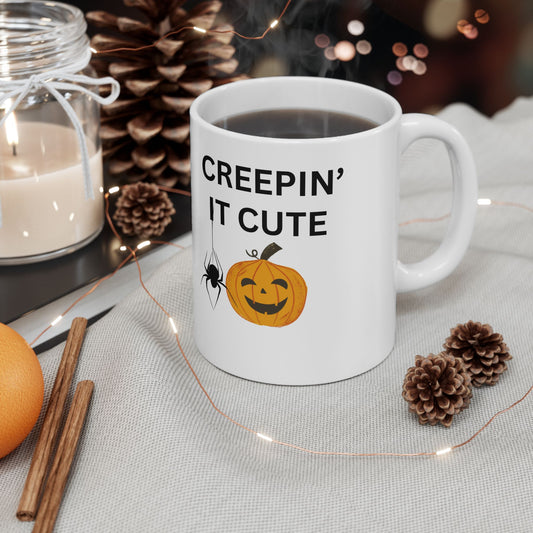 Halloween Mug - Creeping It Cute Ceramic Mug (11oz)