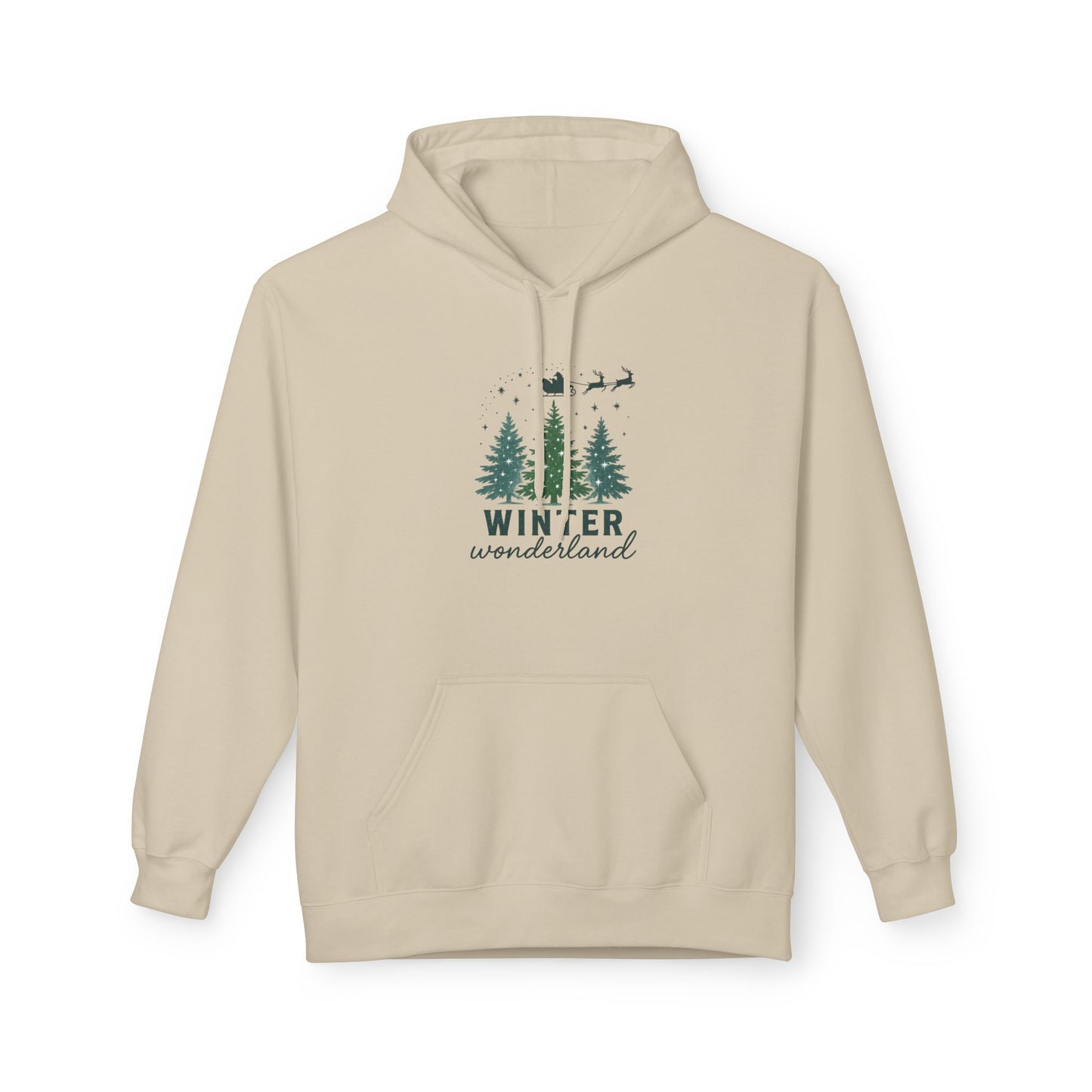 Cozy Winter Wonderland Hoodie, Festive Holiday Sweatshirt, Christmas Gift, Unisex Fleece Pullover, Winter Apparel