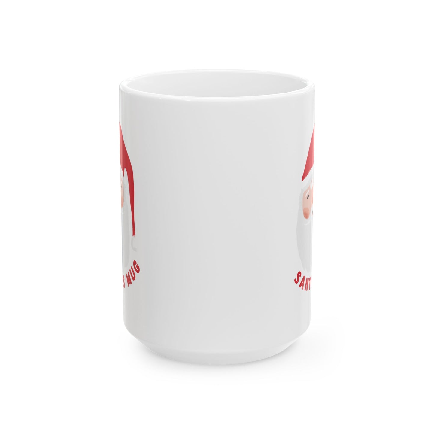 Whimsical Santa Ceramic Mug, Christmas Coffee Cup, Funny Holiday Gift, Festive Drinkware, Unique Santa Claus Mug