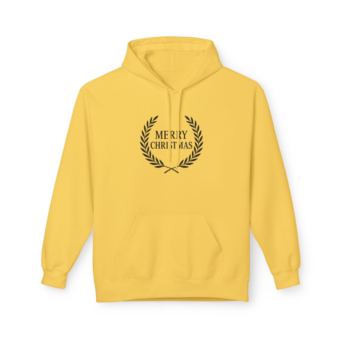 Merry Christmas Fleece Hoodie, Cozy Holiday Sweatshirt, Gift for Him/Her, Winter Layer, Festive Apparel