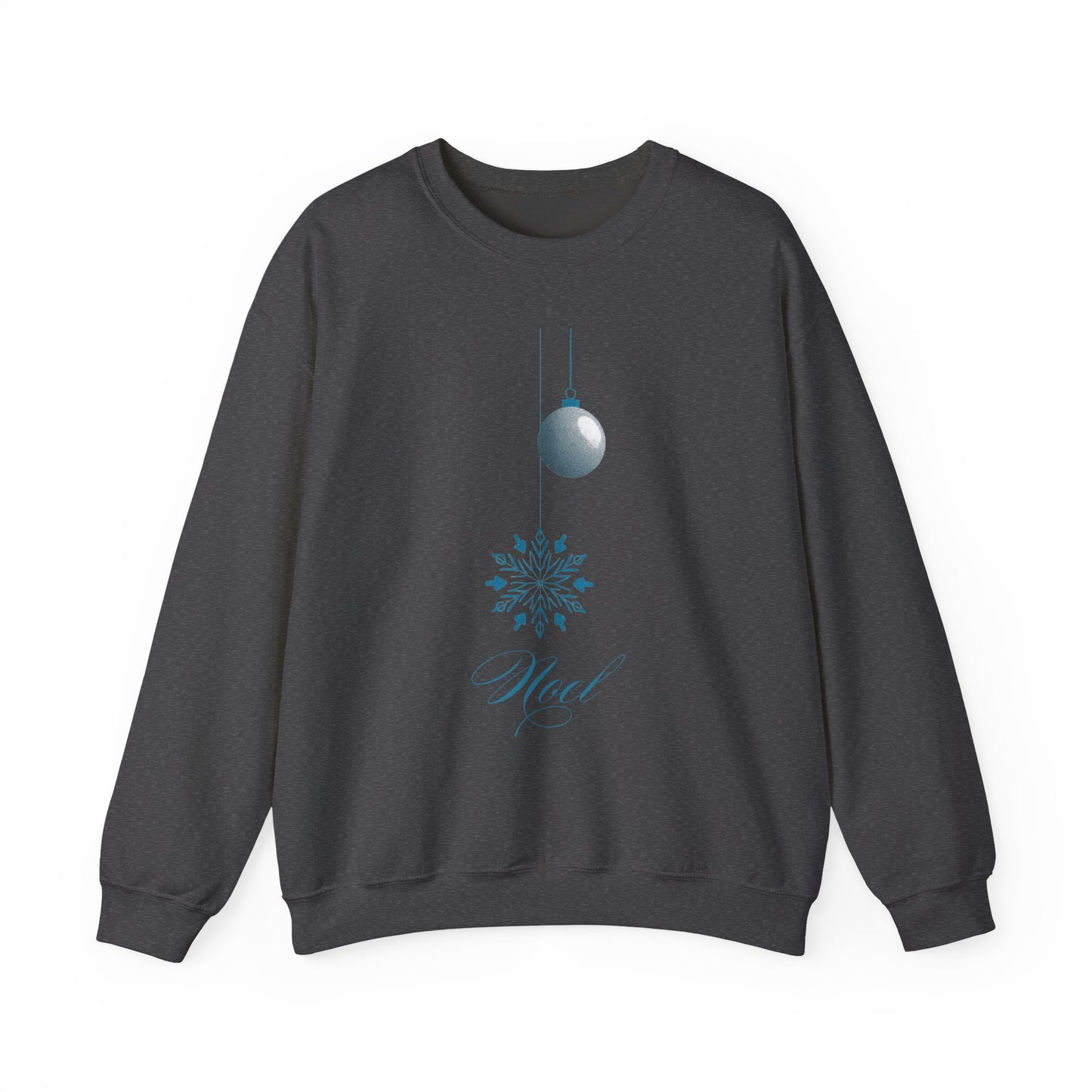 Christmas Winter Holidays Crewneck Sweatshirt with Snowflake and Ornament Design