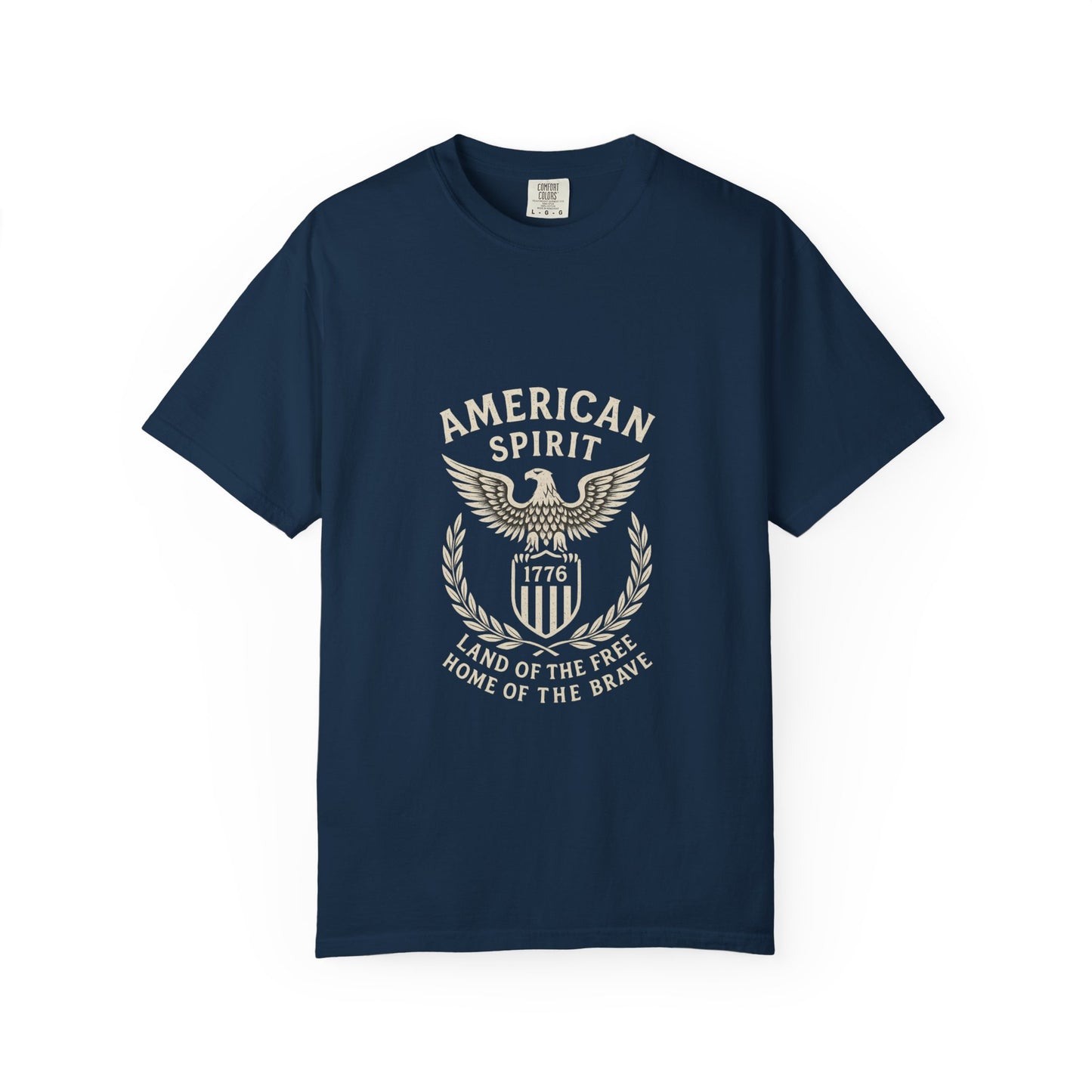 American Spirit Unisex Garment-Dyed T-shirt | Patriotic Tee, Casual Wear, 4th of July Gift, Vintage Style Shirt, Comfy Everyday Tee