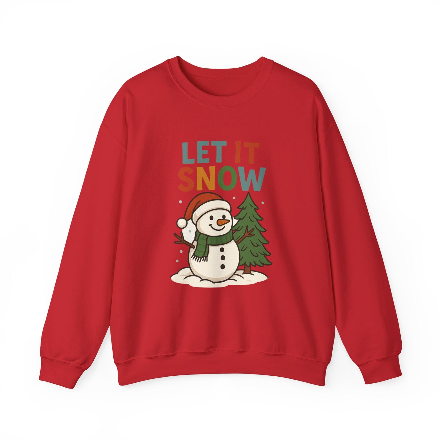 Winter Holiday Unisex Sweatshirt: Let It Snow, Cozy Gift, Christmas Apparel, Winter Fashion, Winter Celebration