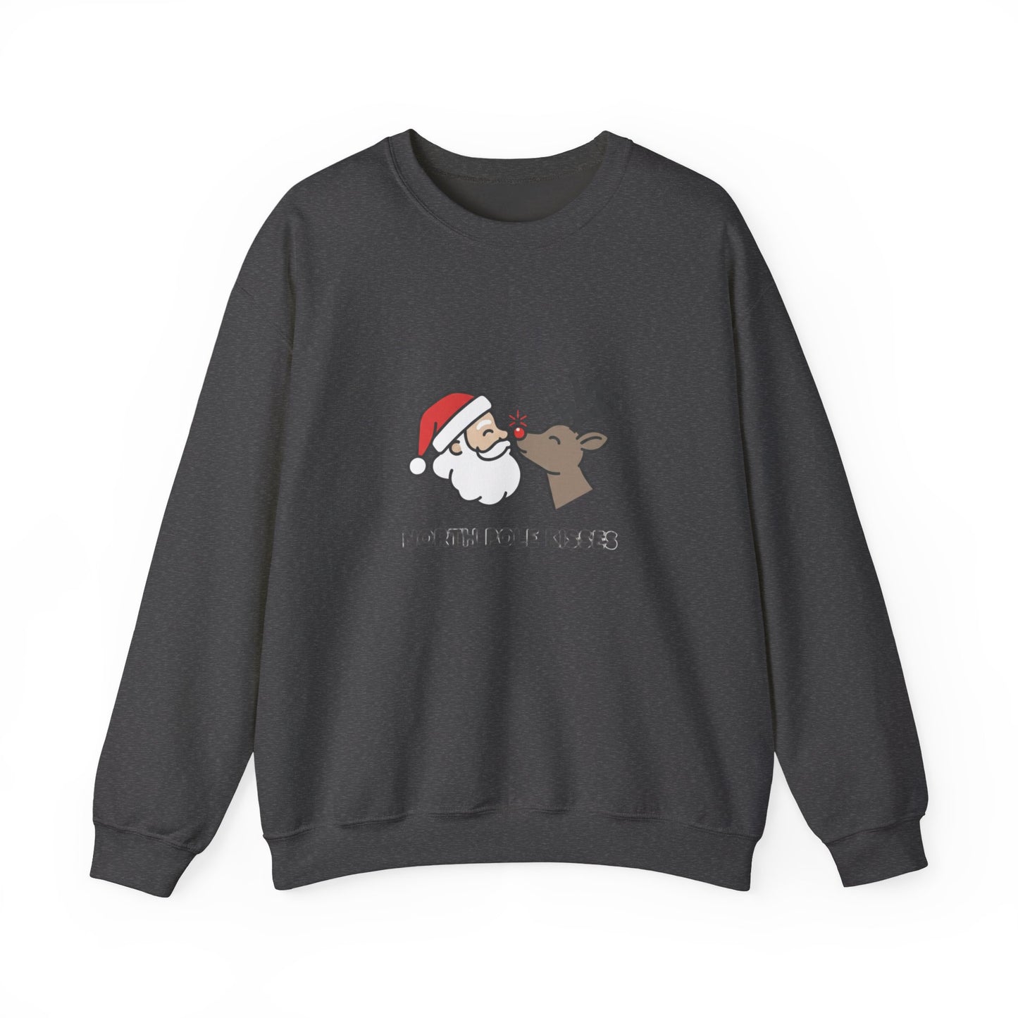 North Pole Kisses Christmas Sweatshirt, Holiday Gift, Unisex Crewneck, Cozy Winter Wear, Festive Apparel, Perfect for Christmas