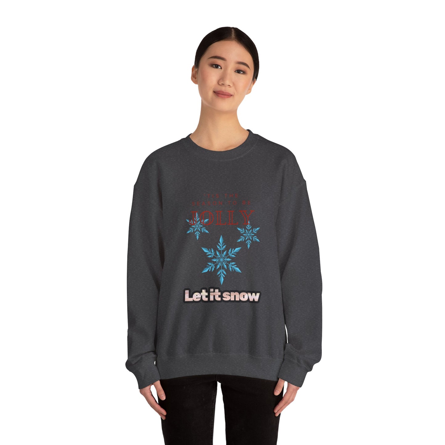 Festive 'Let It Snow' Crewneck Sweatshirt - Cozy Holiday Apparel