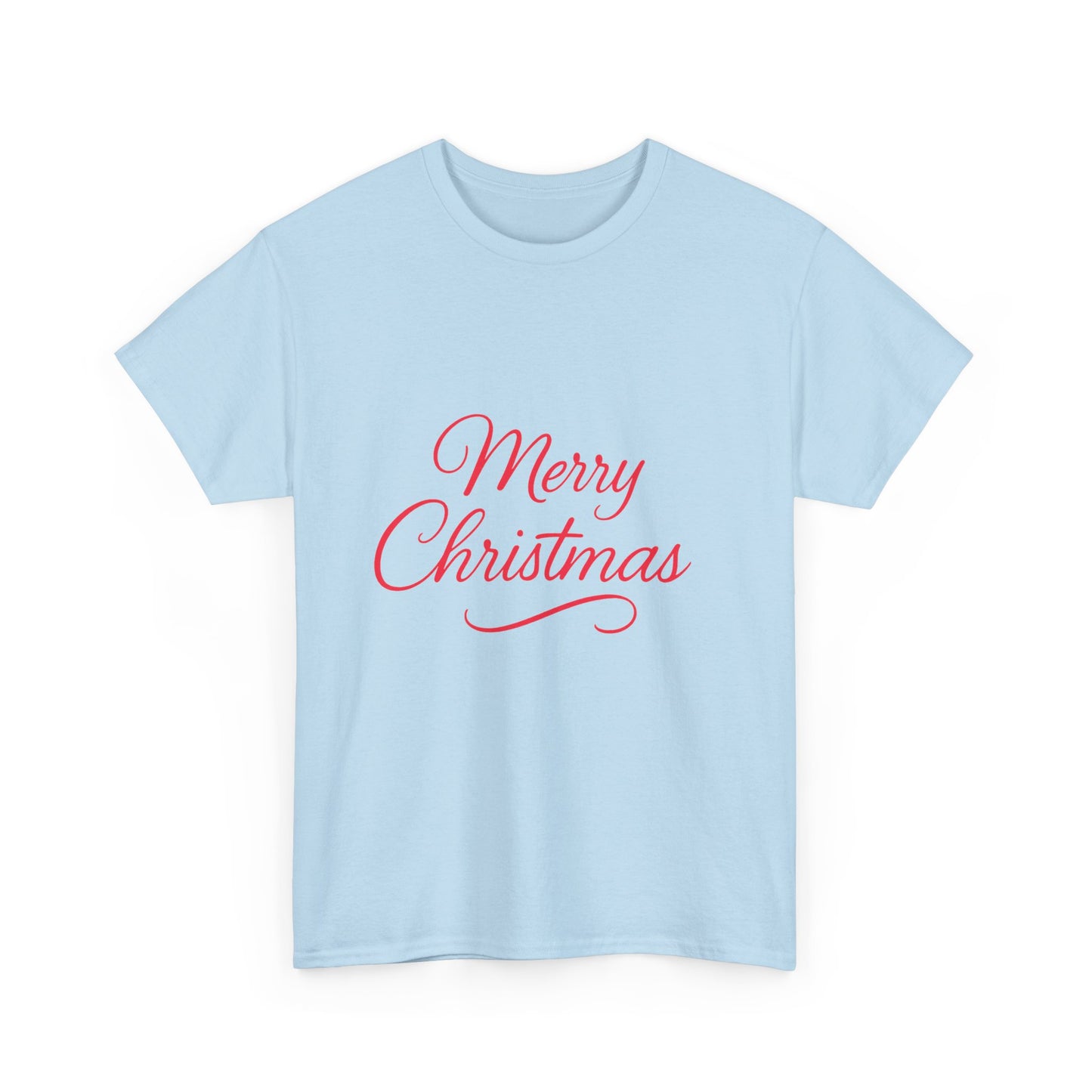 Merry Christmas Unisex Heavy Cotton Tee, Holiday Shirt, Christmas Gift, Festive Apparel, Seasonal Wear, Family Gathering Outfit