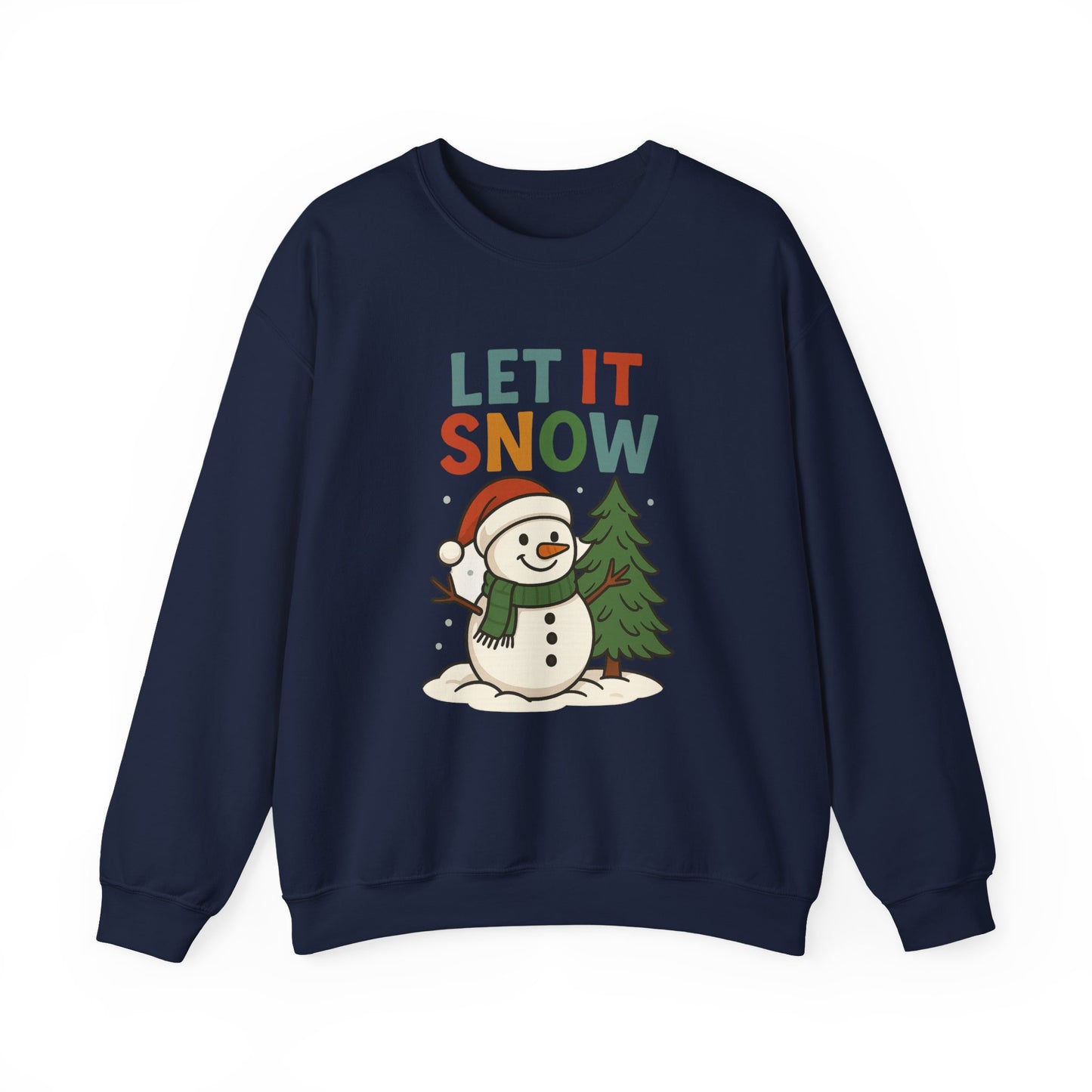 Winter Holiday Unisex Sweatshirt: Let It Snow, Cozy Gift, Christmas Apparel, Winter Fashion, Winter Celebration