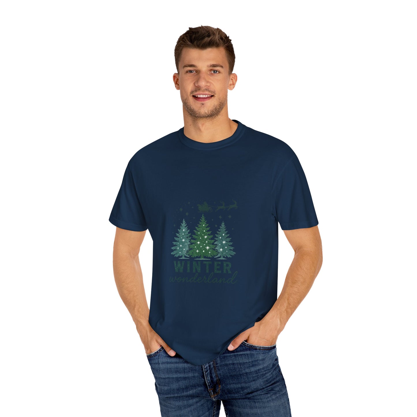 Winter Wonderland Unisex T-Shirt, Cozy Christmas Tee, Holiday Gift, Casual Wear, Nature Lover's Apparel, Festive Style