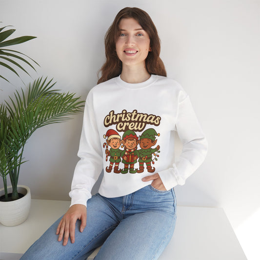 The crew of Christmas elves Unisex Heavy Blend™ Crewneck Sweatshirt