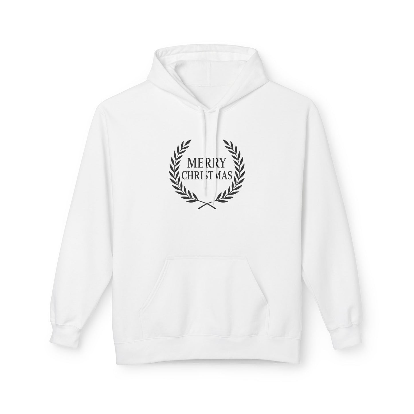 Merry Christmas Fleece Hoodie, Cozy Holiday Sweatshirt, Gift for Him/Her, Winter Layer, Festive Apparel