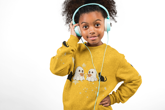 Adorable Youth Hooded Sweatshirt for Halloween and the fall season