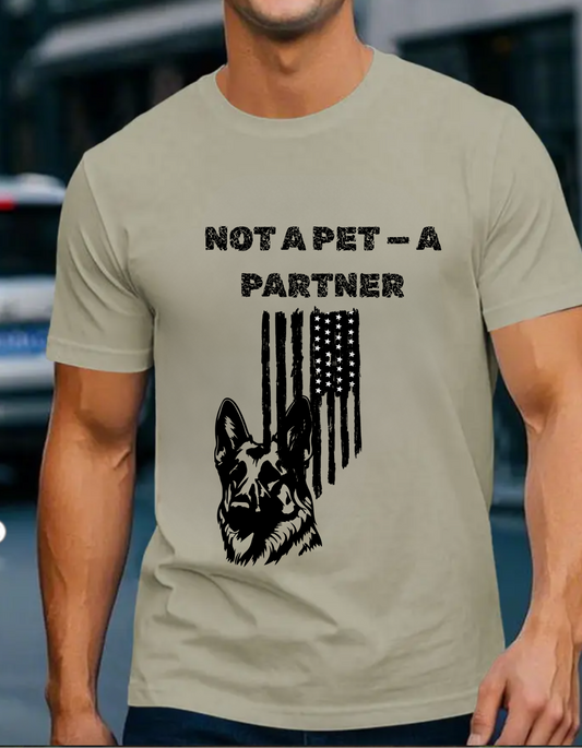 K9 Partner Unisex T-shirt - Garment-Dyed Tee for Dog Lovers