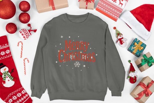 Merry Christmas Unisex Garment-Dyed Sweatshirt