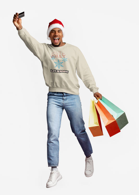 Festive 'Let It Snow' Crewneck Sweatshirt - Cozy Holiday Apparel