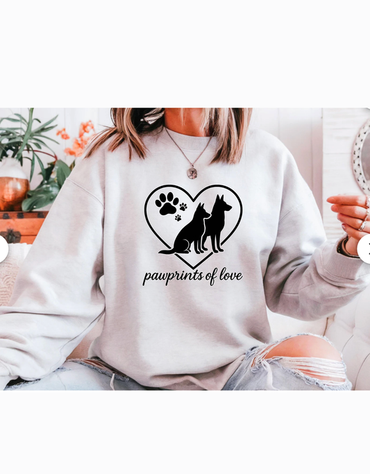 Paws of Love Unisex Garment-Dyed Sweatshirt