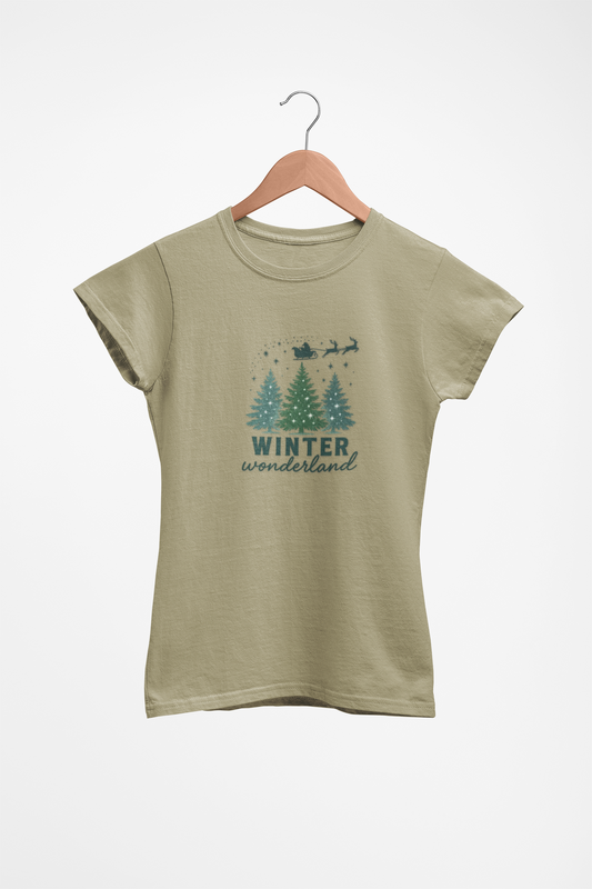 Winter Wonderland Unisex T-Shirt, Cozy Christmas Tee, Holiday Gift, Casual Wear, Nature Lover's Apparel, Festive Style