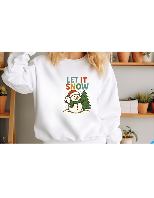 Winter Holiday Unisex Sweatshirt: Let It Snow, Cozy Gift, Christmas Apparel, Winter Fashion, Winter Celebration