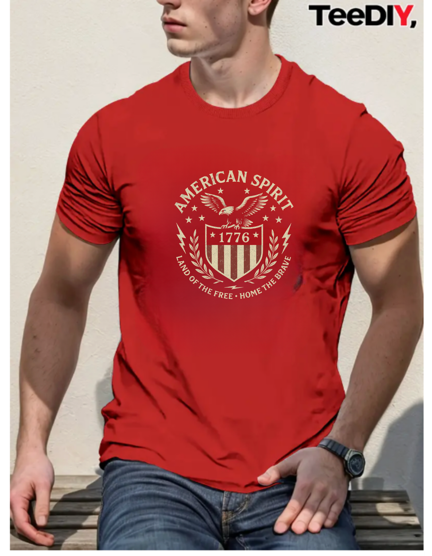 American Spirit Unisex Garment-Dyed T-shirt, Patriotic Tee, Independence Day Shirt, Casual Wear, Gift for Freedom Lovers