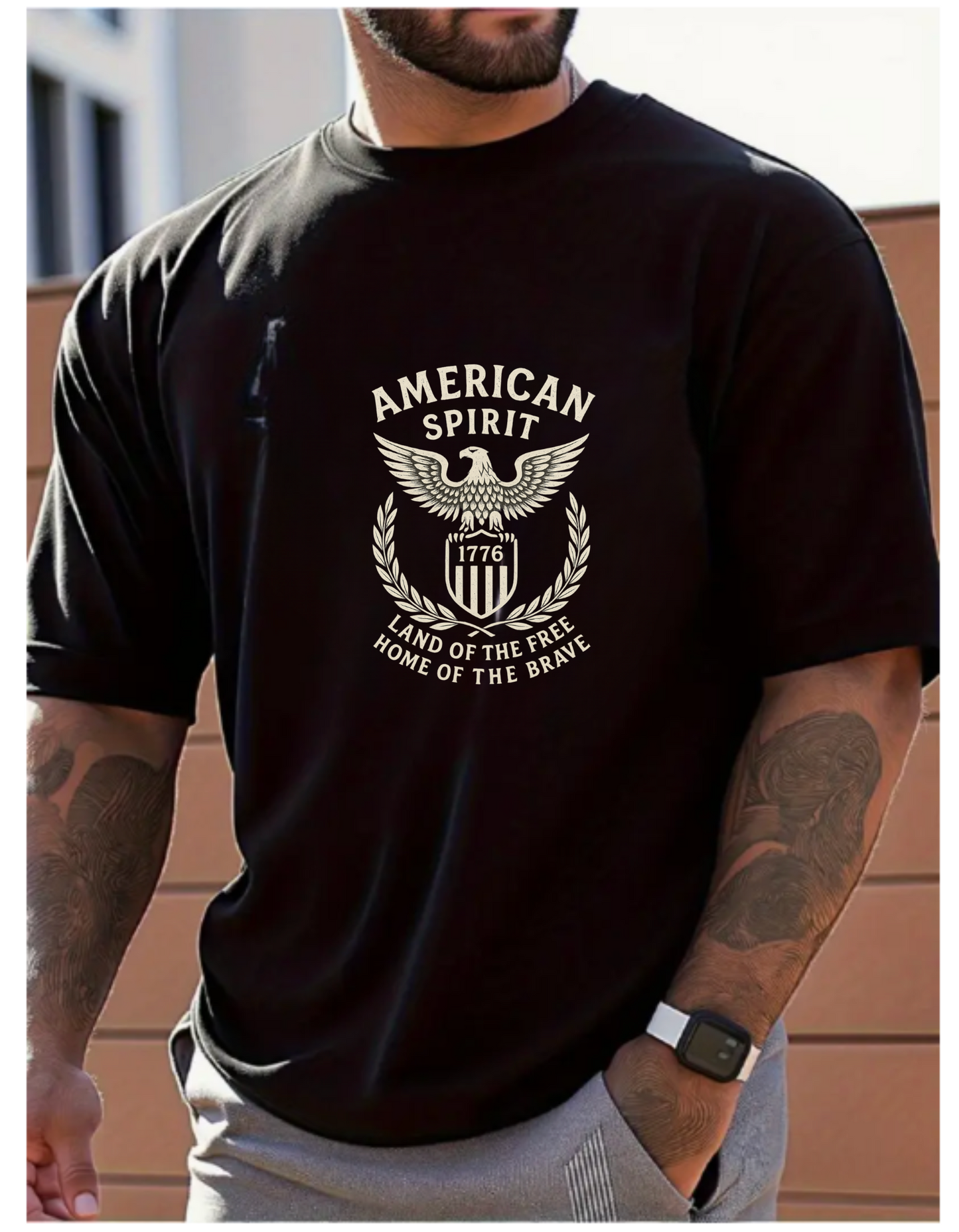 American Spirit Unisex Garment-Dyed T-shirt | Patriotic Tee, Casual Wear, 4th of July Gift, Vintage Style Shirt, Comfy Everyday Tee