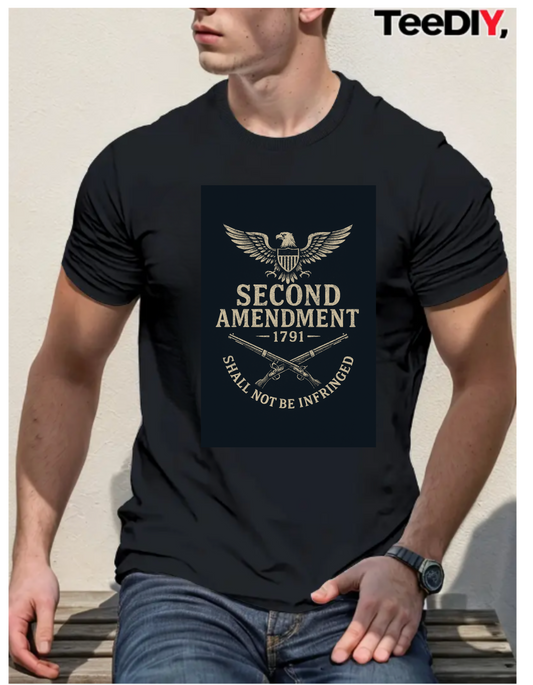 Unisex Vintage Second Amendment T-Shirt - Comfortable Casual Wear, Perfect for Holidays and Celebrations, Gift Idea