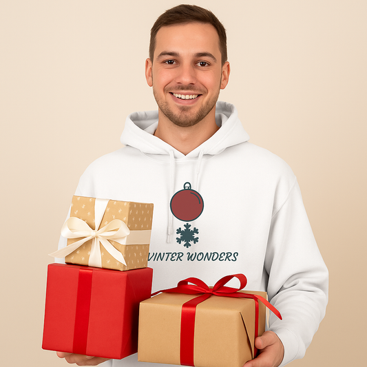 Christmas Winter Vibes Hoodie with Ornament Design