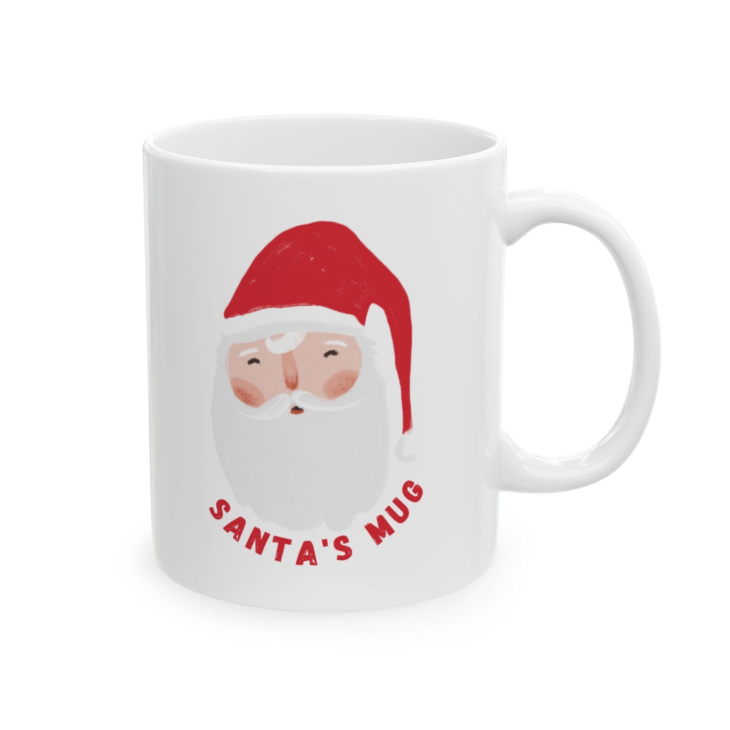 Whimsical Santa Ceramic Mug, Christmas Coffee Cup, Funny Holiday Gift, Festive Drinkware, Unique Santa Claus Mug