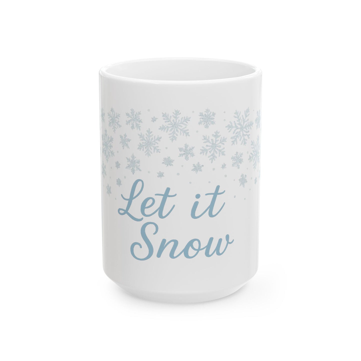 Winter Wonderland Ceramic Mug – Perfect for Cozy Holidays, Let It Snow Design, Gift for Coffee Lovers, Hot Chocolate Mug, Winter Decor