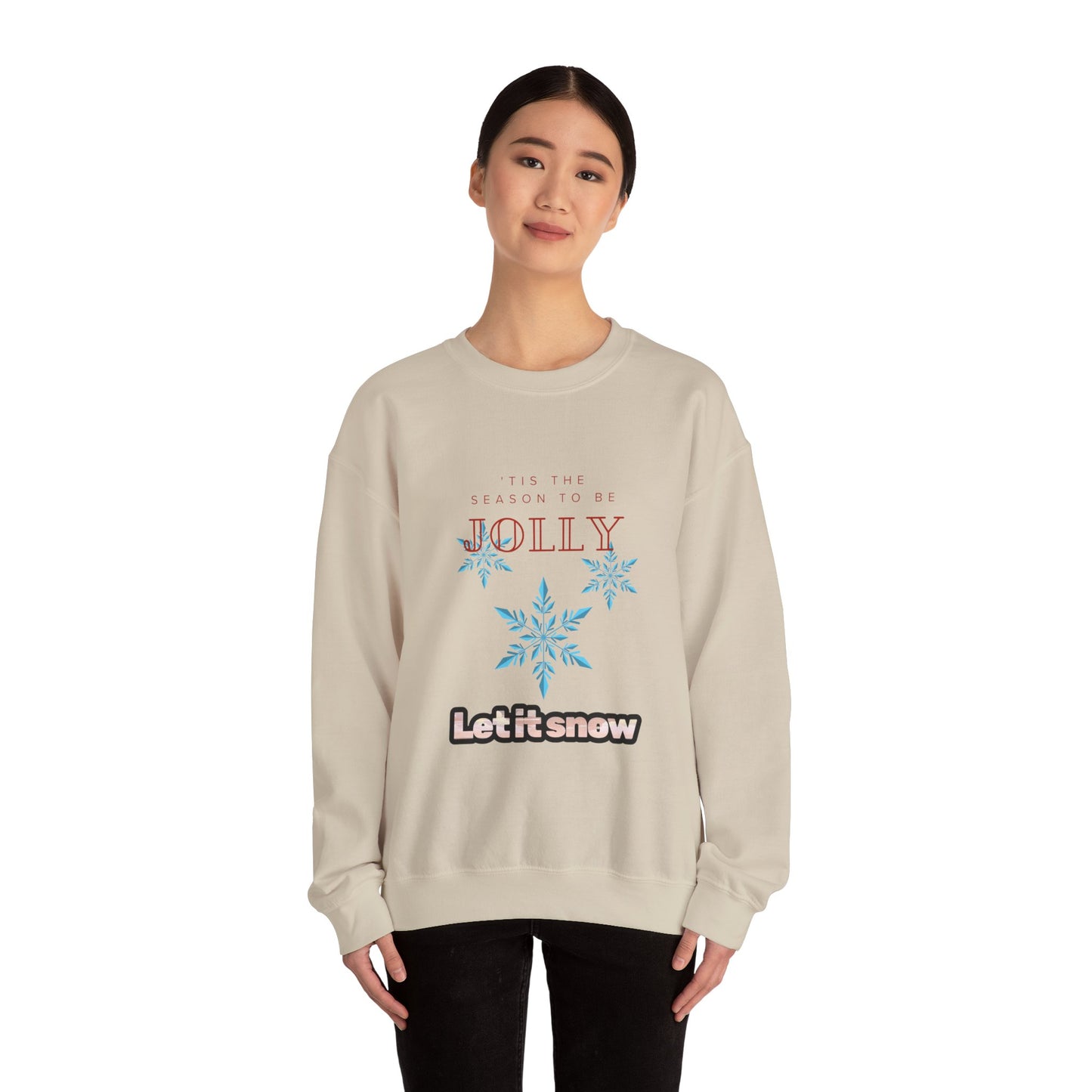 Festive 'Let It Snow' Crewneck Sweatshirt - Cozy Holiday Apparel