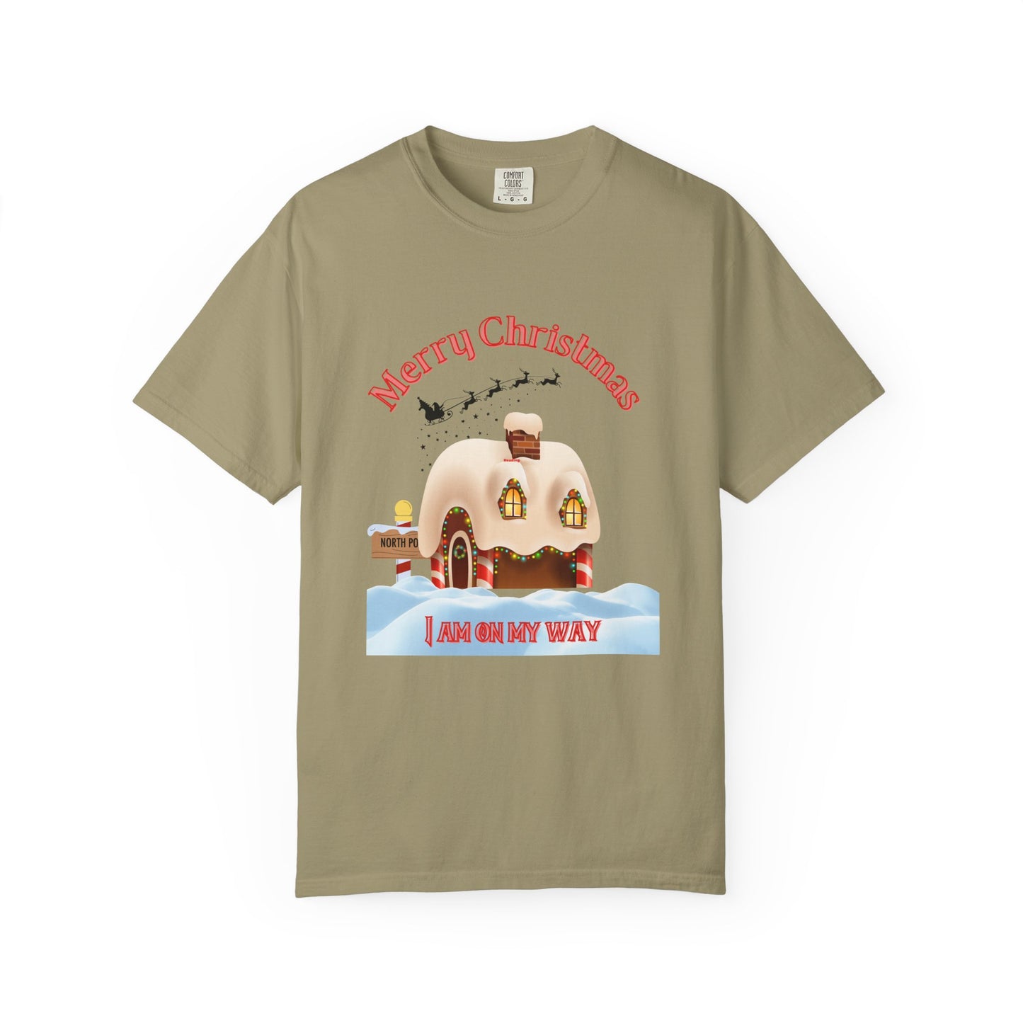 Merry Christmas Garment-Dyed T-Shirt | Unisex Holiday Tee, Christmas Gift, Cozy Casual Wear, Festive Apparel