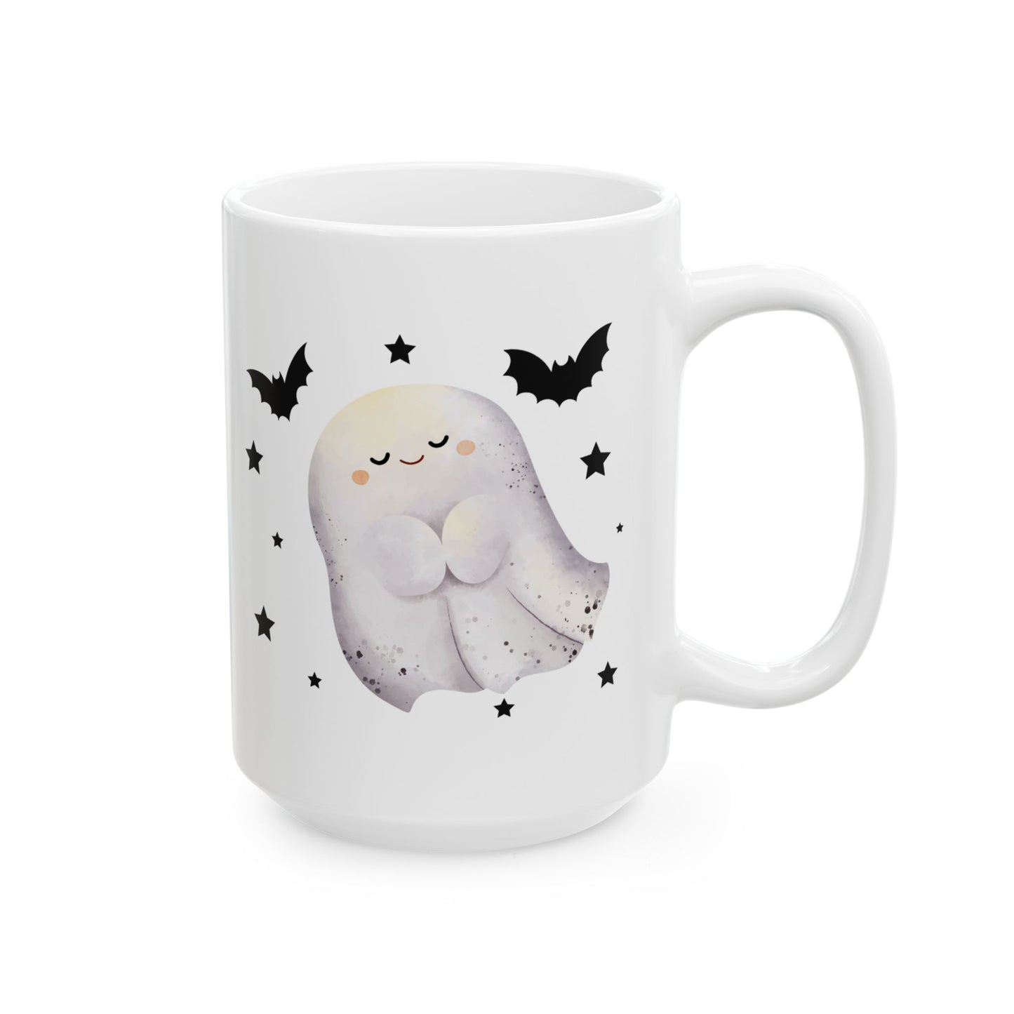 Spooky Ghost Ceramic Mug for Halloween 11oz and 15oz
