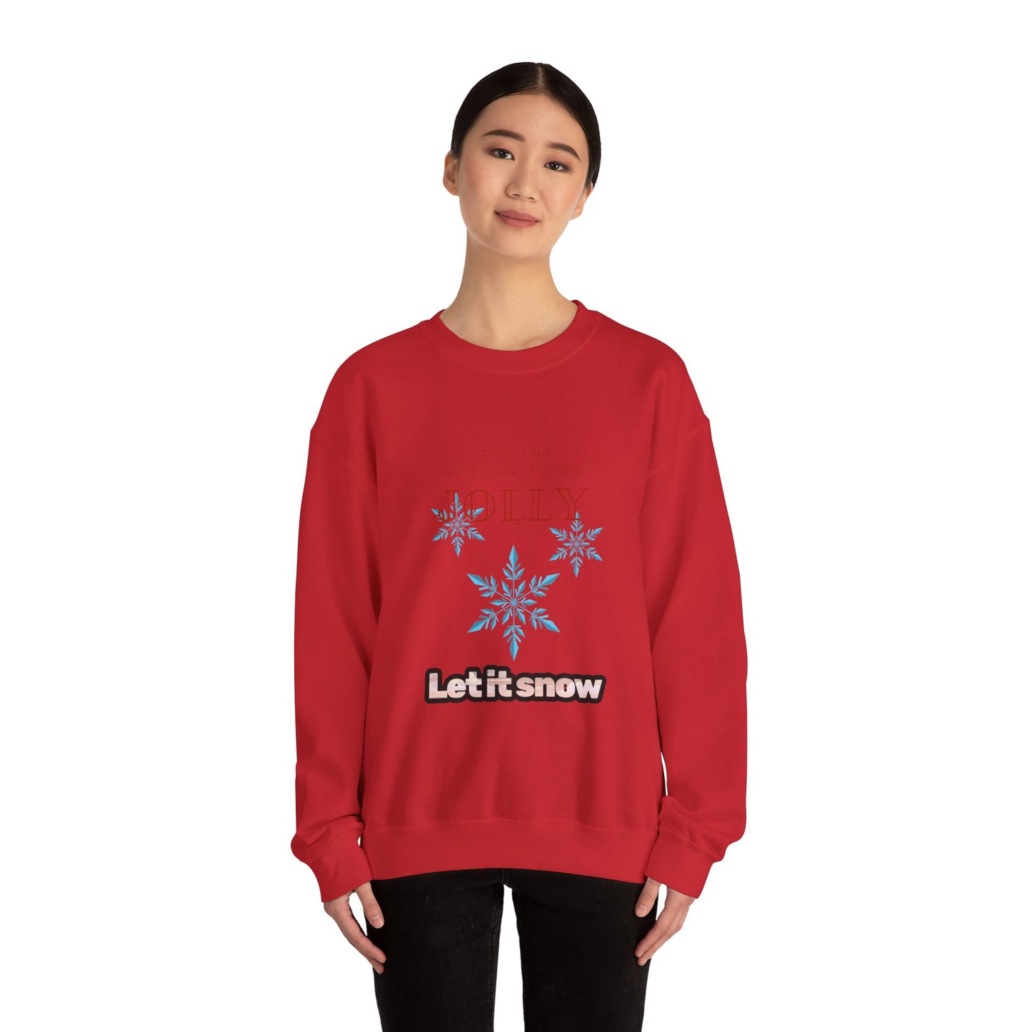 Festive 'Let It Snow' Crewneck Sweatshirt - Cozy Holiday Apparel