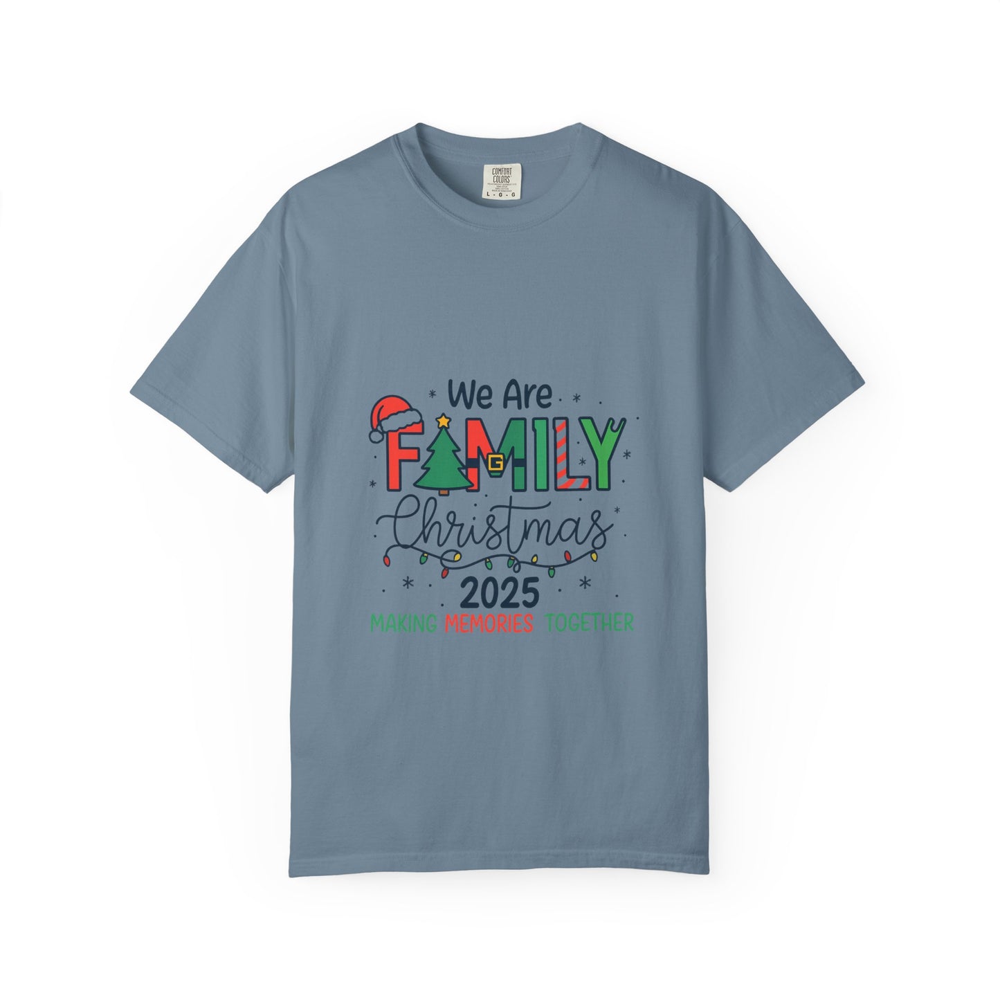 Family Christmas theme Unisex Garment-Dyed T-shirt