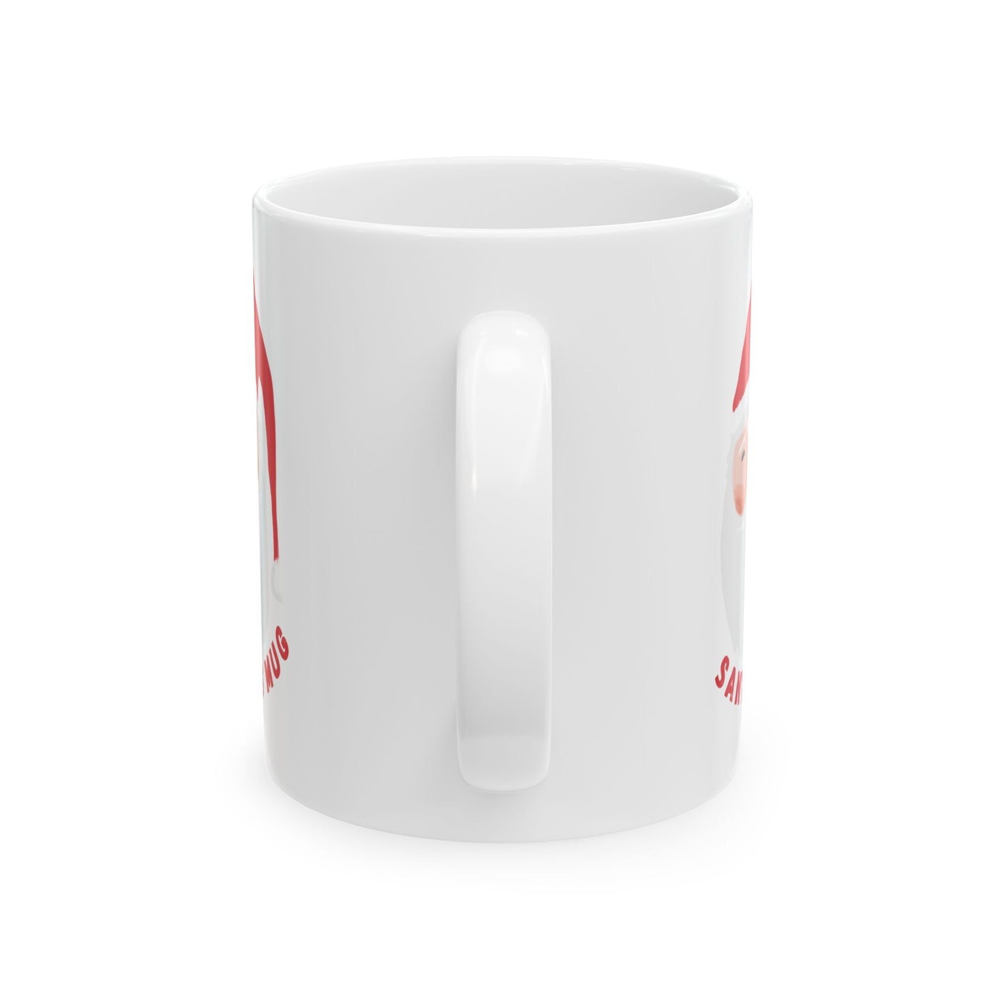 Whimsical Santa Ceramic Mug, Christmas Coffee Cup, Funny Holiday Gift, Festive Drinkware, Unique Santa Claus Mug
