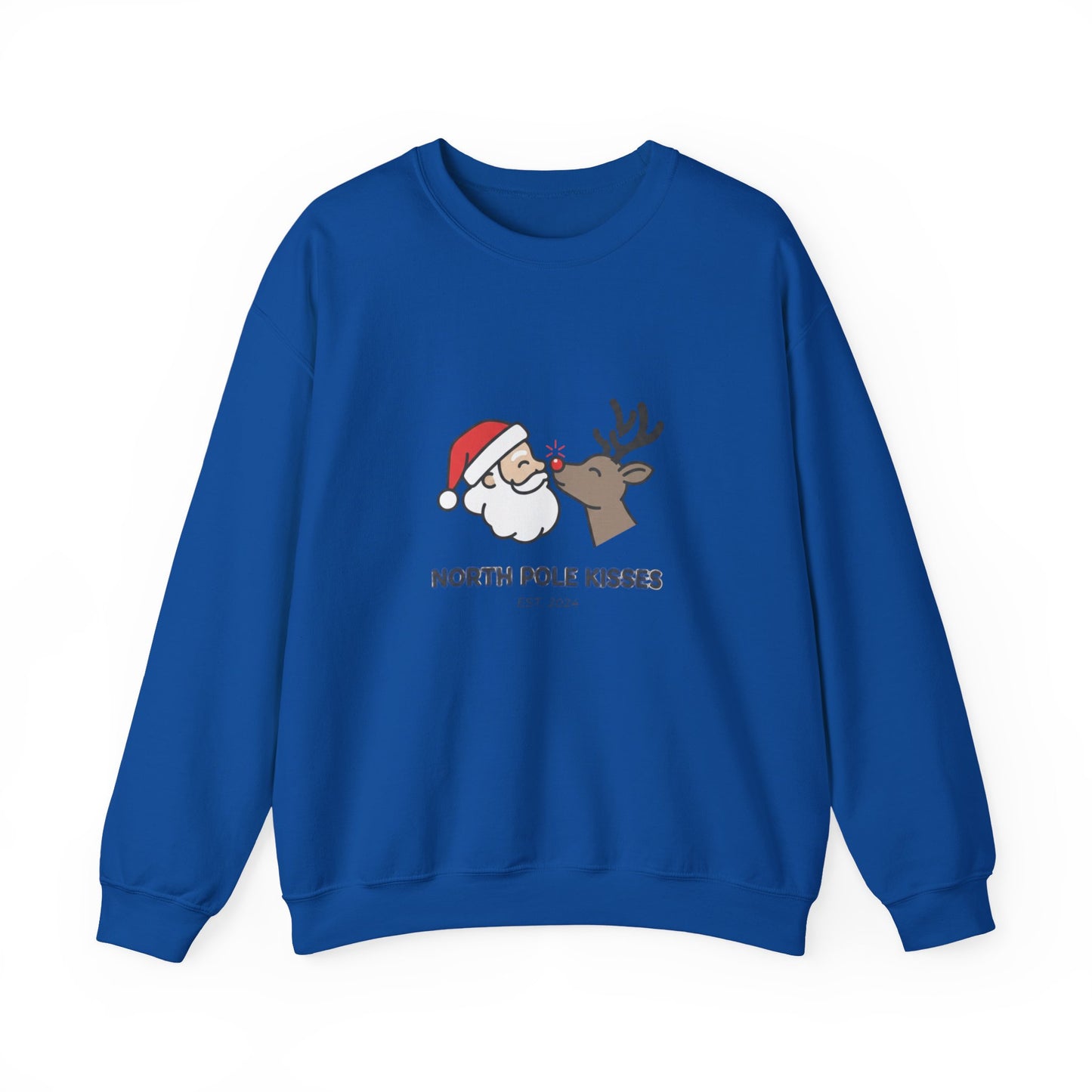 North Pole Kisses Christmas Sweatshirt, Holiday Gift, Unisex Crewneck, Cozy Winter Wear, Festive Apparel, Perfect for Christmas