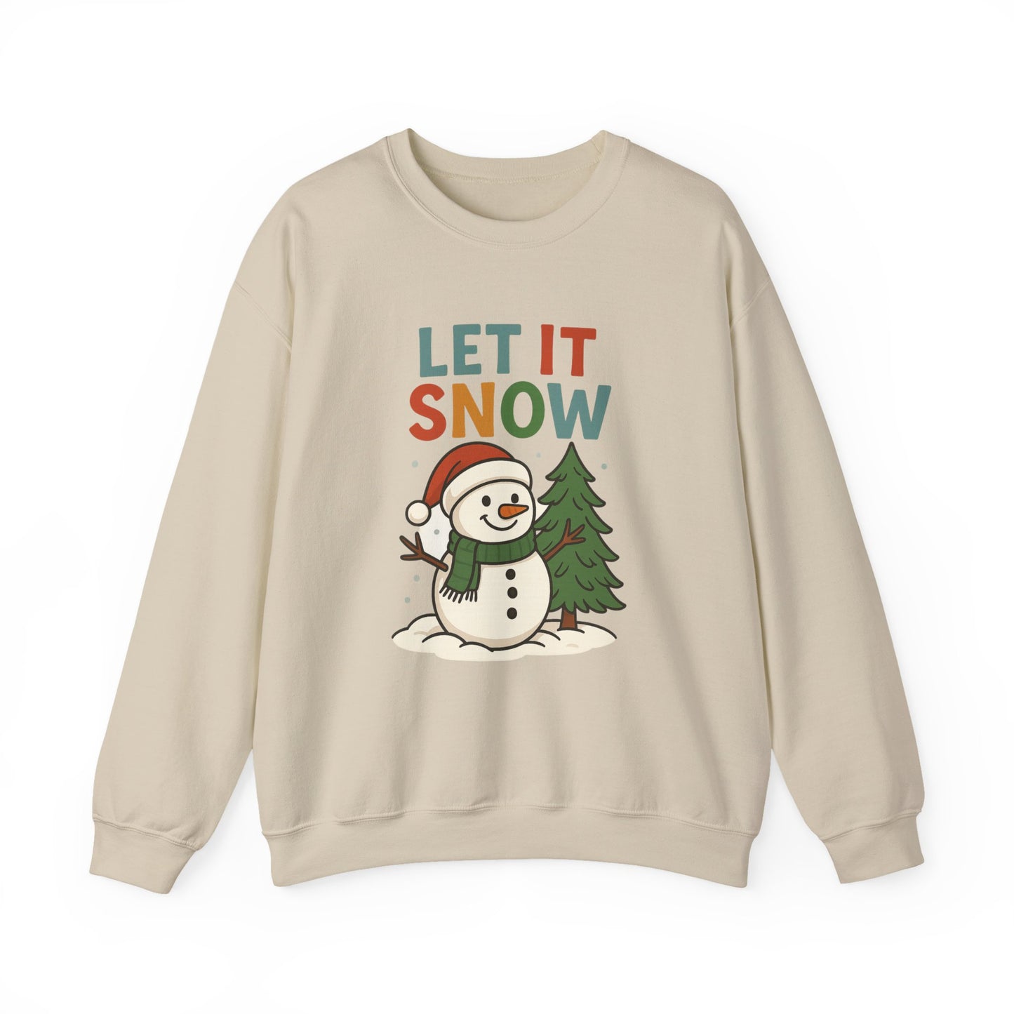 Winter Holiday Unisex Sweatshirt: Let It Snow, Cozy Gift, Christmas Apparel, Winter Fashion, Winter Celebration