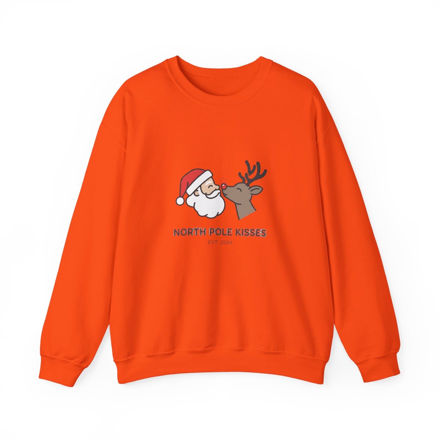 North Pole Kisses Christmas Sweatshirt, Holiday Gift, Unisex Crewneck, Cozy Winter Wear, Festive Apparel, Perfect for Christmas