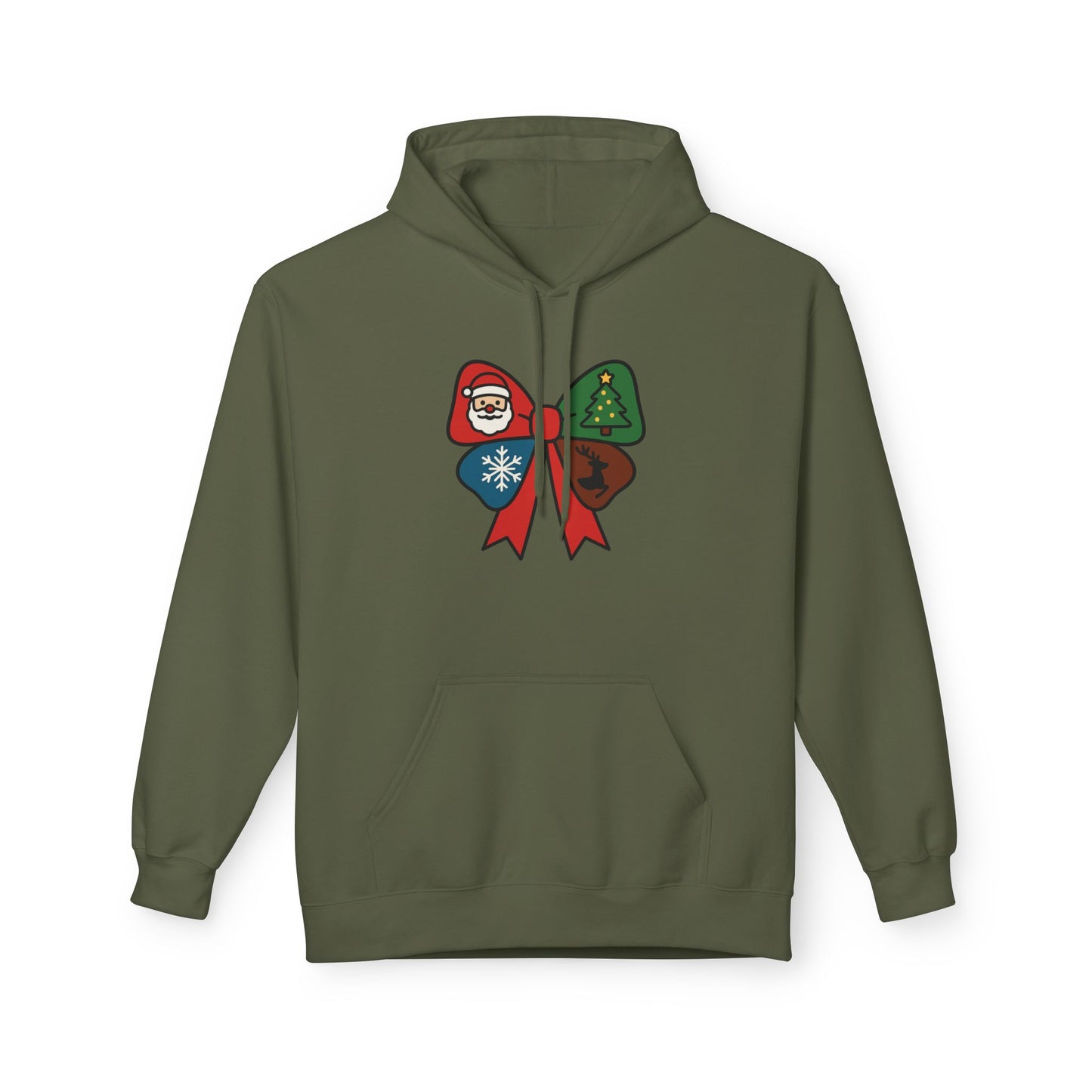 Festive Holiday Hoodie with Santa and Christmas Tree Design, Unisex Fleece Pullover, Cozy Gift for Winter Celebrations, Christmas [...]