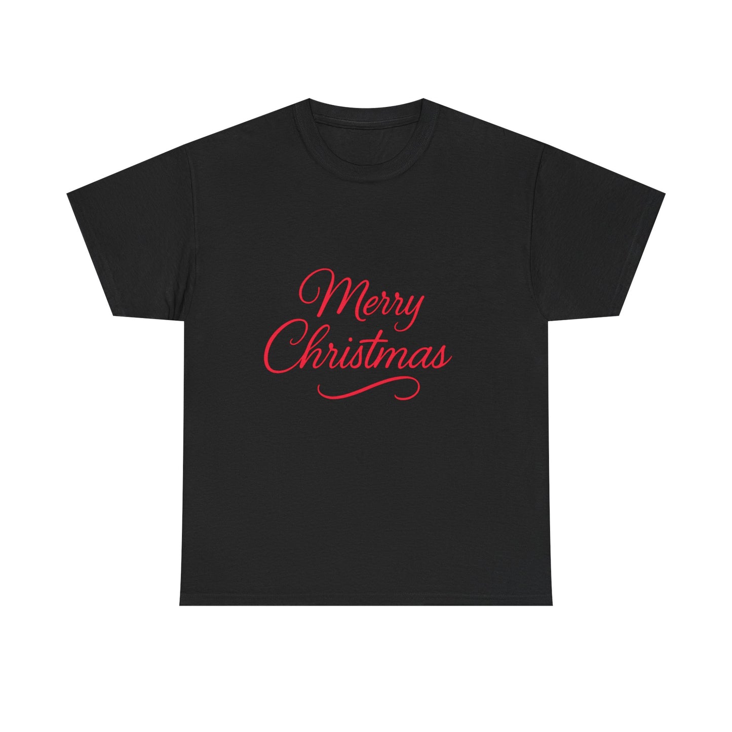 Merry Christmas Unisex Heavy Cotton Tee, Holiday Shirt, Christmas Gift, Festive Apparel, Seasonal Wear, Family Gathering Outfit